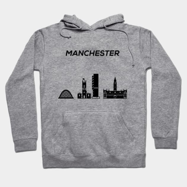 Manchester Skyline, England Hoodie by maro_00